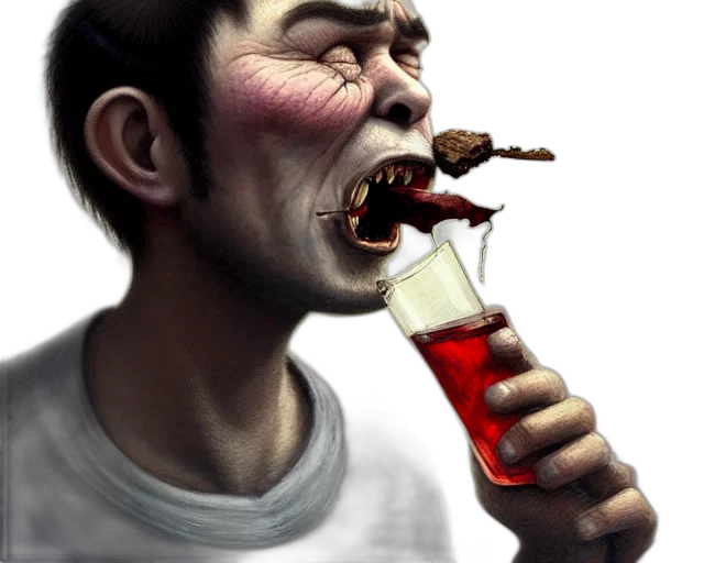 food, face, creature, photorealistic transparent PNG cut-out