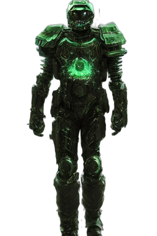 robot, staff, mask, creature, concept art, 3d render, fantasy art, cyberpunk transparent PNG cut-out