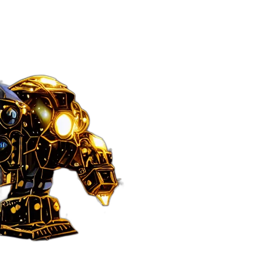 robot, weapon, concept art, 3d render transparent PNG cut-out