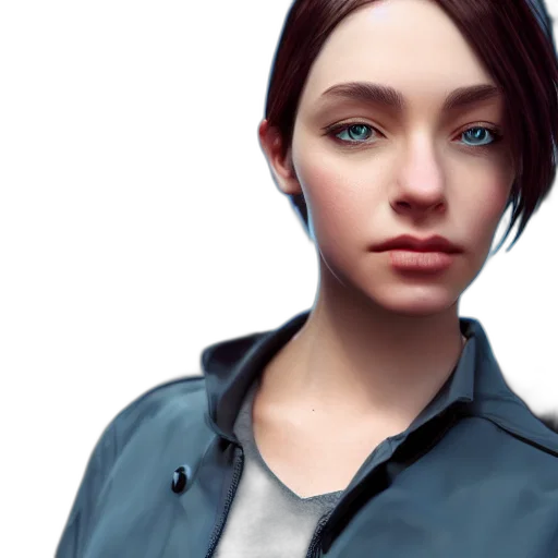 jacket, face, robot, staff transparent PNG cut-out