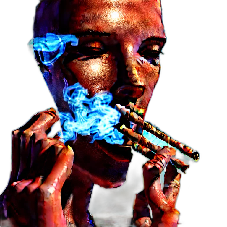 staff, mask, weapon, face, pixel art, concept art, vaporwave, photorealistic transparent PNG cut-out