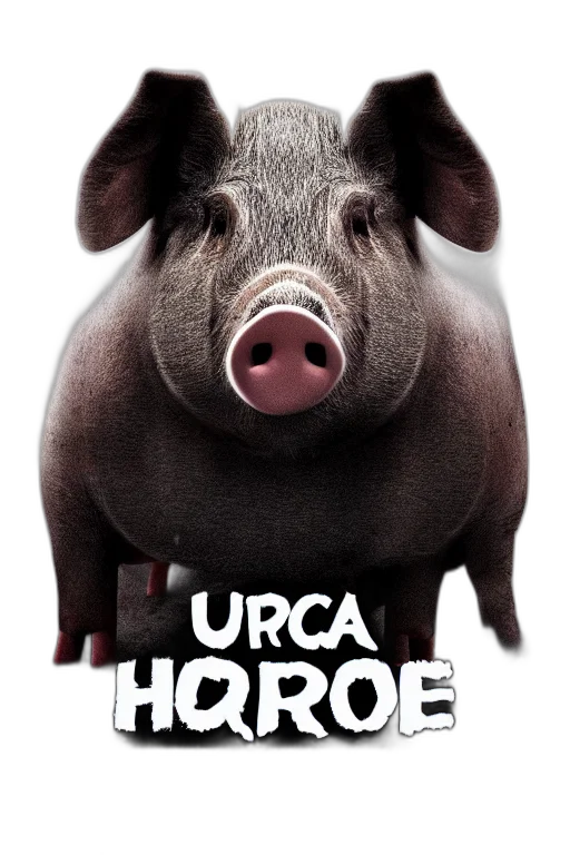 concept art, poster, horror, movie, about, pig transparent PNG cut-out