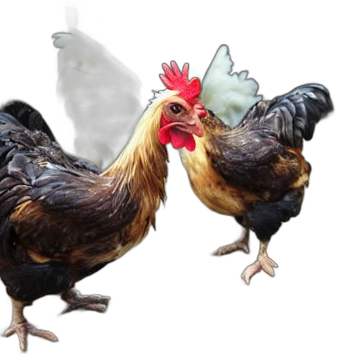 animal, food, photorealistic, 3d render, concept art, cerberus, chicken transparent PNG cut-out
