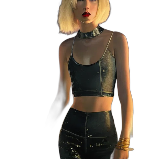 jacket, jewelry, dress, 3d render transparent PNG cut-out