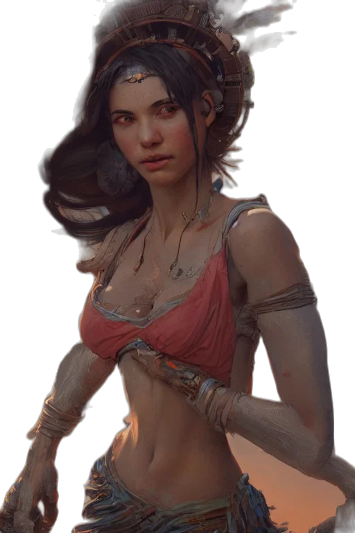 staff, face, weapon, jewelry transparent PNG cut-out