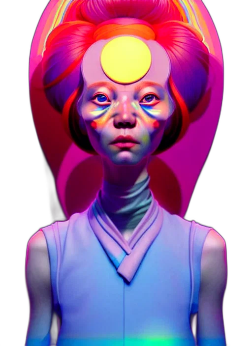 mask, face, robot, dress, concept art, cyberpunk, 3d render, fantasy art transparent PNG cut-out