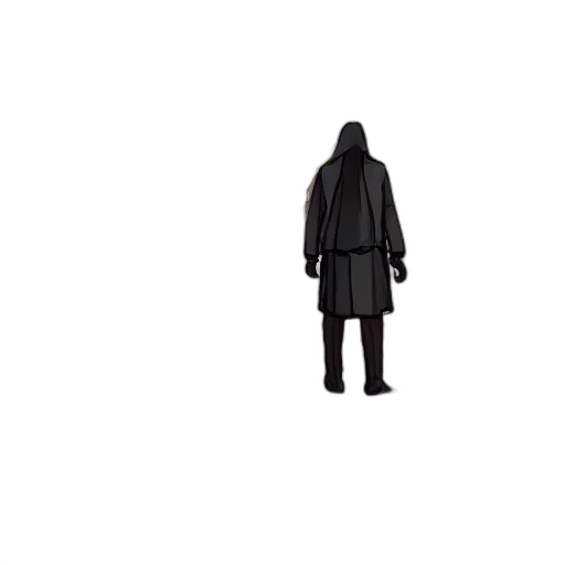 jacket, mask, umbrella, dress, concept art, 3d render, pixel art, cyberpunk transparent PNG cut-out