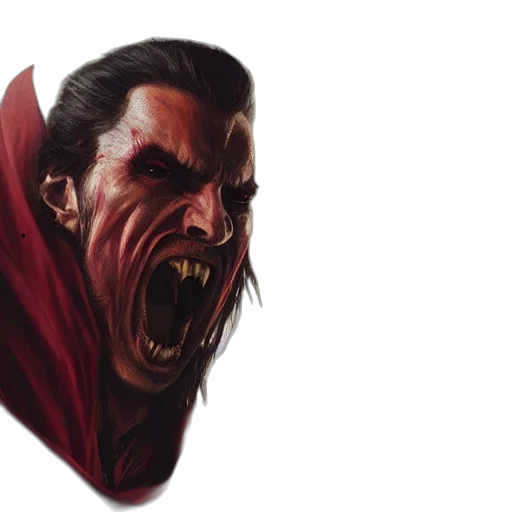 face, mask, creature, concept art, fantasy art, photorealistic, comic book art, red transparent PNG cut-out