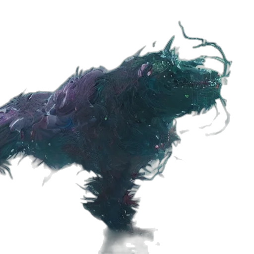 dragon, creature, animal, hair, concept art, fantasy art, 3d render, photorealistic transparent PNG cut-out