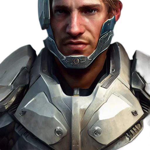 face, robot, weapon, staff transparent PNG cut-out