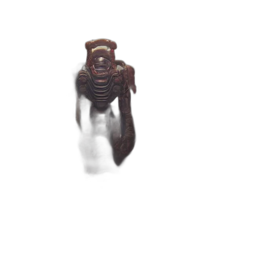 robot, creature, staff, weapon transparent PNG cut-out