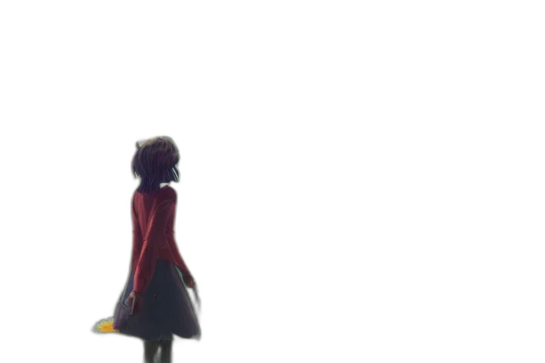 dress, staff, crown, jacket, concept art, 3d render, anime, pixel art transparent PNG cut-out