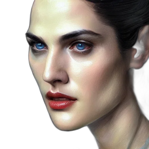 face, jewelry, photorealistic, fantasy art, concept art, oil painting, blue, young transparent PNG cut-out