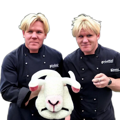 chef, gordon, ramsay, ram, sheep, horns, wool transparent PNG cut-out