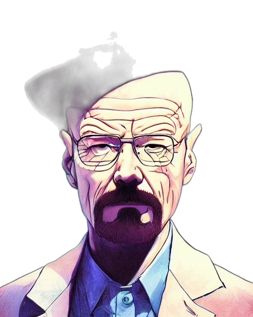 face, staff, comic book art, concept art, cartoon, cyberpunk, walter, white transparent PNG cut-out