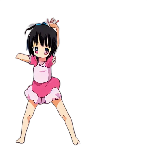 dress, creature, anime, pixel art transparent PNG cut-out
