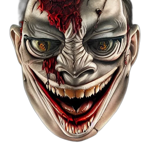 mask, face, creature, 3d render transparent PNG cut-out