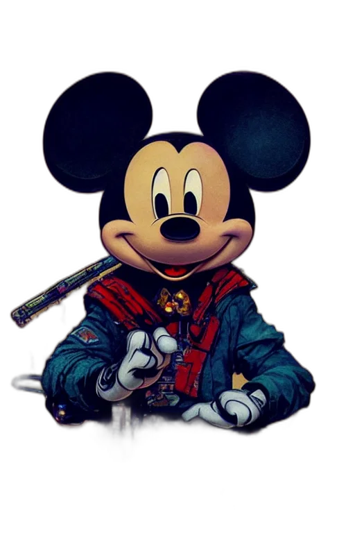 jacket, mask, staff, weapon transparent PNG cut-out