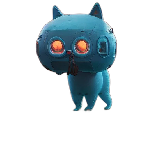 robot, creature, mask, animal, 3d render, concept art, cyberpunk, fantasy art transparent PNG cut-out