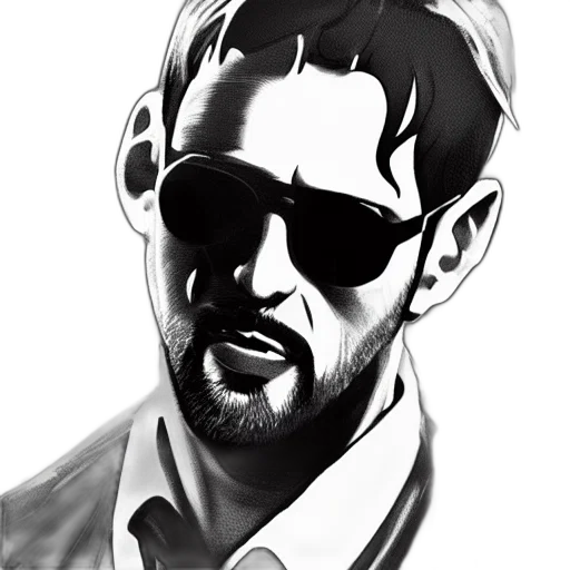 jacket, cartoon, photorealistic, comic book art transparent PNG cut-out