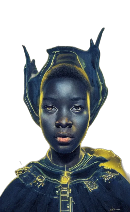 mask, face, crown, creature, concept art, fantasy art, photorealistic, comic book art transparent PNG cut-out