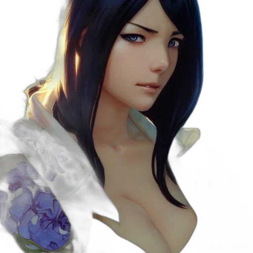 face, dress, staff, jewelry transparent PNG cut-out