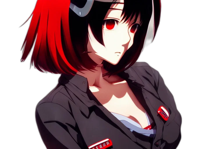 staff, jacket, robot, face transparent PNG cut-out