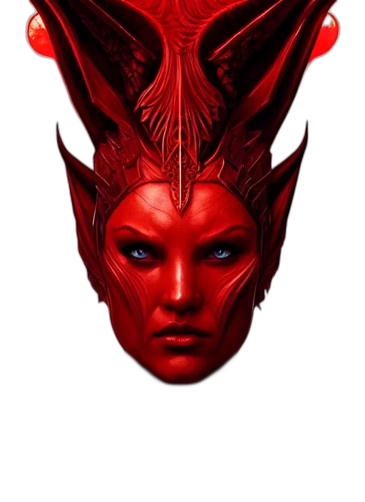 mask, face, crown, dragon, concept art, fantasy art, 3d render, photorealistic transparent PNG cut-out