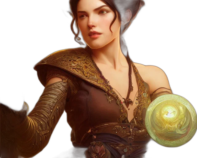 jewelry, staff, sword, face, fantasy art, concept art, photorealistic, comic book art transparent PNG cut-out