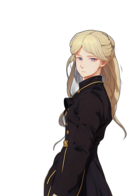 staff, dress, jacket, crown, pixel art, concept art, anime, fantasy art transparent PNG cut-out
