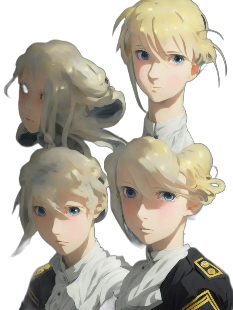 crown, staff, face, hair, concept art, pixel art, fantasy art, anime transparent PNG cut-out
