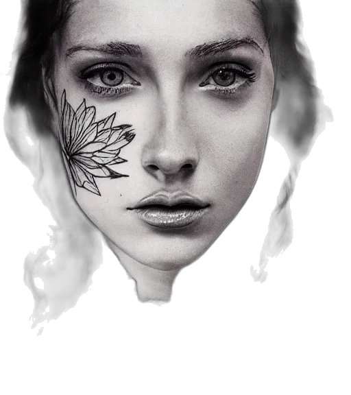face, mask, crown, flower transparent PNG cut-out