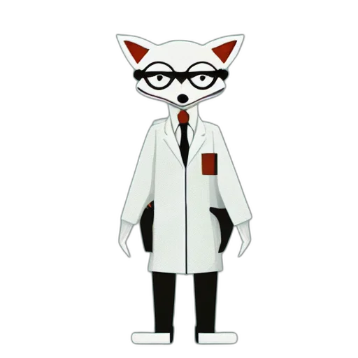 staff, jacket, animal, robot, cartoon, concept art, pixel art, 3d render transparent PNG cut-out
