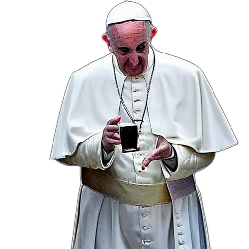 photorealistic, concept art, 3d render, pope transparent PNG cut-out