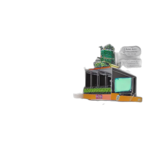 robot, furniture, building, car transparent PNG cut-out