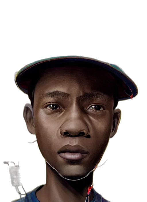 face, hat, photorealistic, concept art, cartoon, comic book art, colourful, caricature transparent PNG cut-out