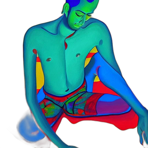 mask, staff, fantasy art, concept art, photorealistic, watercolor, neon lights, outer space transparent PNG cut-out