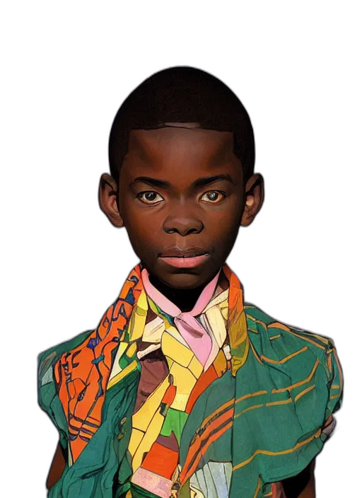 jacket, face, cartoon, photorealistic, concept art, fantasy art, colorful, earth tones transparent PNG cut-out