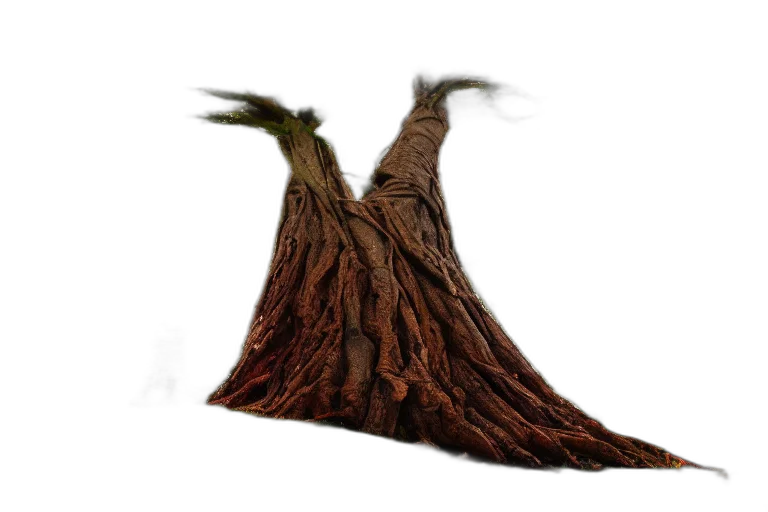 hair, tree, crown, staff, 3d render, photorealistic, concept art, fantasy art transparent PNG cut-out