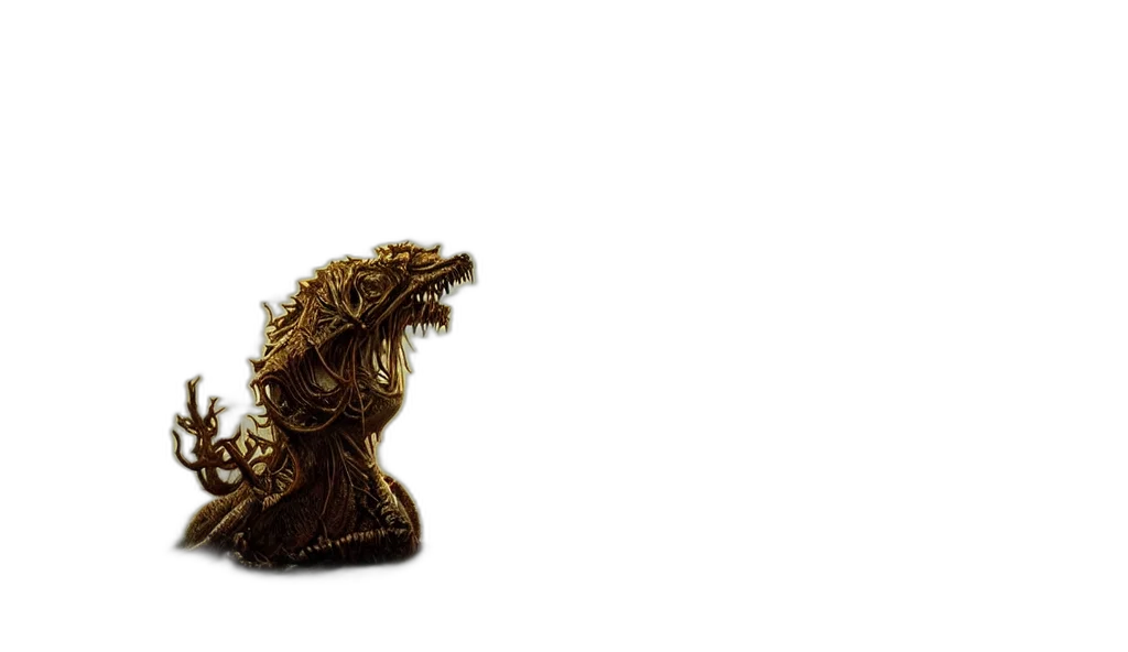 dragon, creature, crown, animal, 3d render, concept art, fantasy art, epic transparent PNG cut-out
