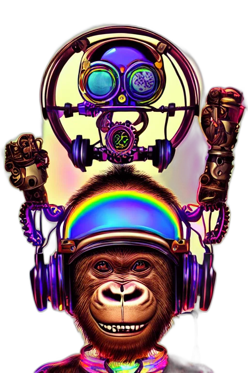 robot, mask, animal, staff, concept art, cartoon, comic book art, fantasy art transparent PNG cut-out