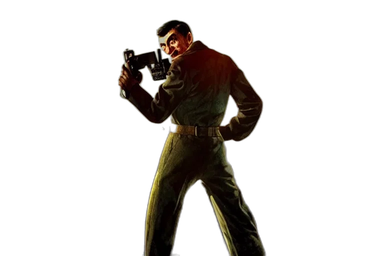 weapon, staff, jacket, concept art transparent PNG cut-out