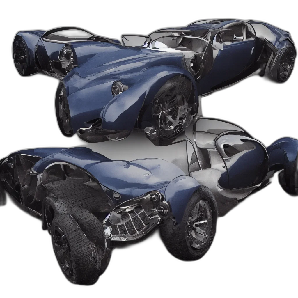car, 3d render, concept art, photorealistic transparent PNG cut-out