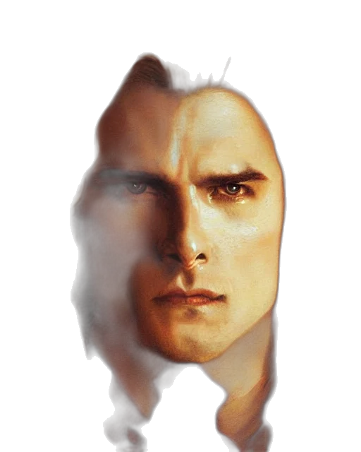 face, mask, hair, robot, photorealistic, 3d render, concept art, comic book art transparent PNG cut-out