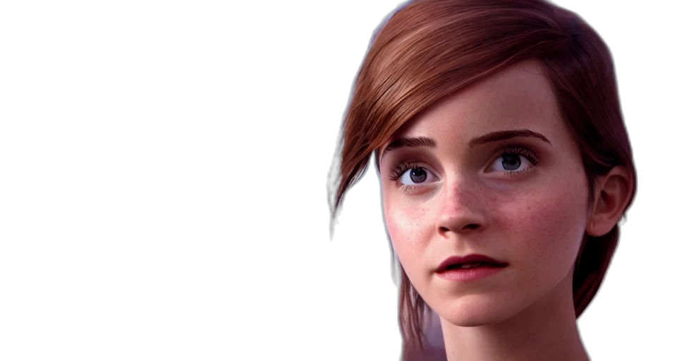 face, concept art, photorealistic, 3d render transparent PNG cut-out