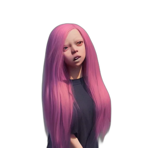 hair, face, creature, concept art transparent PNG cut-out