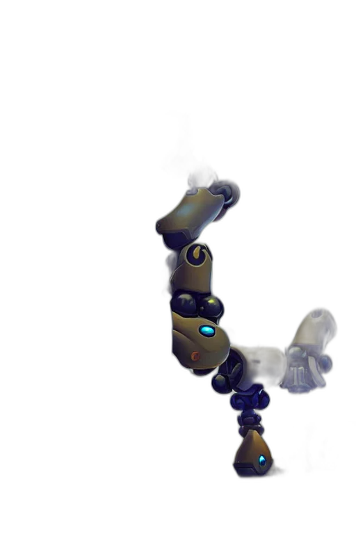 robot, staff, weapon, sword, 3d render, concept art, fantasy art, fog transparent PNG cut-out