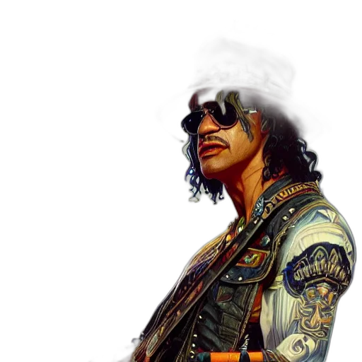jacket, photorealistic, concept art, fantasy art, 3d render, slash, portrait, guns transparent PNG cut-out