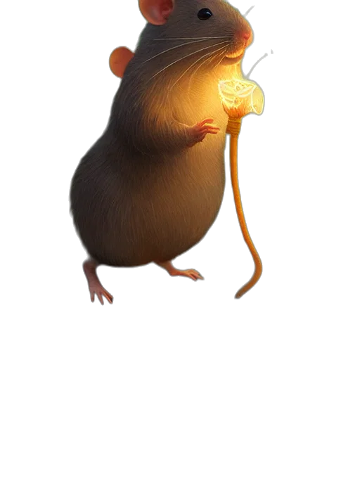 animal, hat, creature, staff, concept art, 3d render, photorealistic, cartoon transparent PNG cut-out