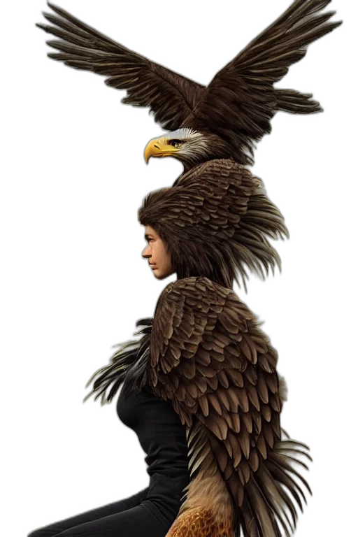 animal, creature, hair, crown, concept art, fantasy art, 3d render, photorealistic transparent PNG cut-out